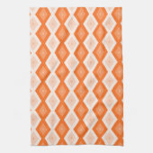 Orangefarbenes Diamantmuster Geschirrtuch (Vertikal)