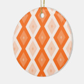 Orangefarbenes Diamantmuster Keramik Ornament (Links)
