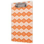Orangefarbenes Diamantmuster Klemmbrett (Links)