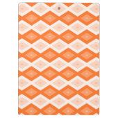 Orangefarbenes Diamantmuster Klemmbrett (Rückseite)