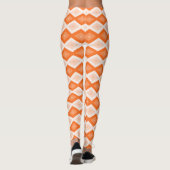Orangefarbenes Diamantmuster Leggings (Rückseite)