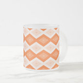 Orangefarbenes Diamantmuster Mattglastasse (VorderseiteRechts)