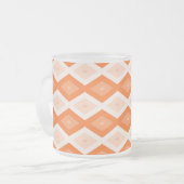 Orangefarbenes Diamantmuster Mattglastasse (Vorderseite Links)