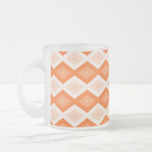 Orangefarbenes Diamantmuster Mattglastasse