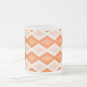 Orangefarbenes Diamantmuster Mattglastasse (Mittel)