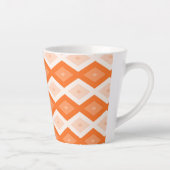 Orangefarbenes Diamantmuster Milchtasse (Rechts)