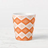 Orangefarbenes Diamantmuster Milchtasse (Vorderseite)
