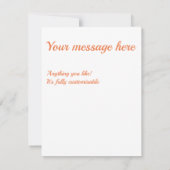 Orangefarbenes Diamantmuster RSVP Karte (Rückseite)