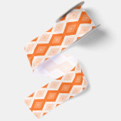 Orangefarbenes Diamantmuster Satinband (Rückseite)