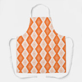 Orangefarbenes Diamantmuster Schürze (Vorderseite)