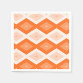 Orangefarbenes Diamantmuster Serviette (Vorderseite)