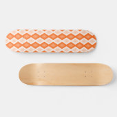 Orangefarbenes Diamantmuster Skateboard (Horizontal)