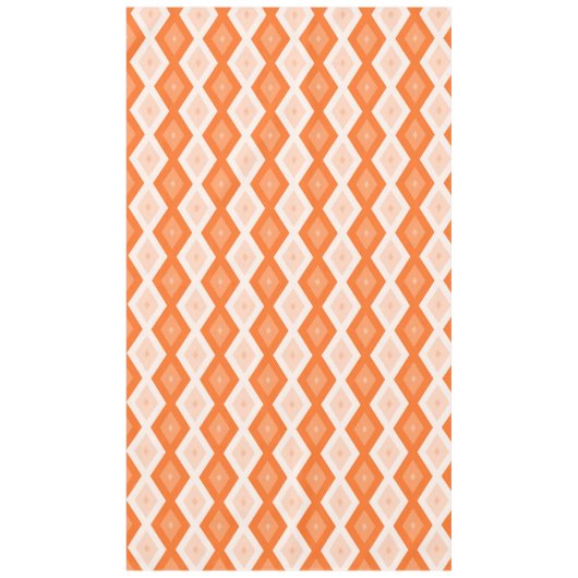 Orangefarbenes Diamantmuster Tischdecke (Vorderseite)