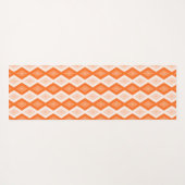 Orangefarbenes Diamantmuster Yogamatte (Rückseite (Horizontal))
