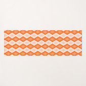 Orangefarbenes Diamantmuster Yogamatte (Vorderseite (Horizontal))