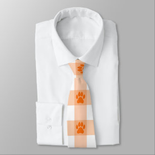 Orangefarbenes Druckmuster - Niedliches Pet Lover Krawatte