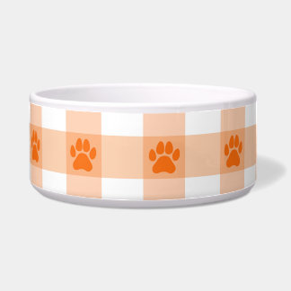 Orangefarbenes Druckmuster - Niedliches Pet Lover Napf