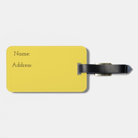 Orangefarbenes Einhorngepäck Gepäckanhänger (Rückseite horizontal)