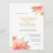 Orangefarbenes Eis Metallische Einladungen zur Hoc (Vorne/Hinten)