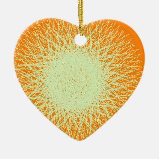 orangefarbenes elektrisches Licht Keramik Ornament (Vorne)