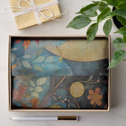 Orangefarbenes Entfärbungspapier Seidenpapier (Geschenk)