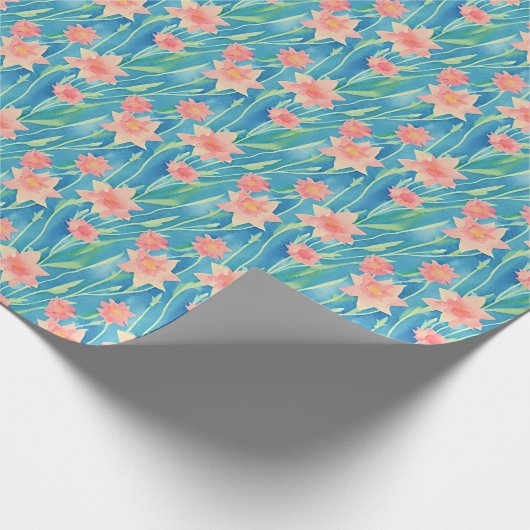 Orangefarbenes Farbmuster Geschenkpapier (Ecke)