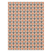 Orangefarbenes Fleur-de-lis-Muster Tischdecke (Vorderseite)