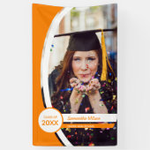 Orangefarbenes Foto Abschluss Banner (Vertikal)