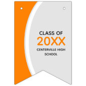 Orangefarbenes Foto Abschluss Wimpelkette (Erste Fahne)