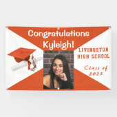 Orangefarbenes Foto aus Weißwein und Abschluss Banner (Horizontal)