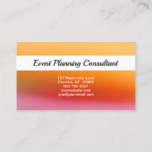 Orangefarbenes Foto Beruflich Visitenkarte (Rückseite)