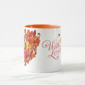 Orangefarbenes Foto Tasse (Zentrum)