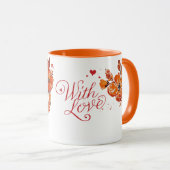 Orangefarbenes Foto Tasse (VorderseiteRechts)