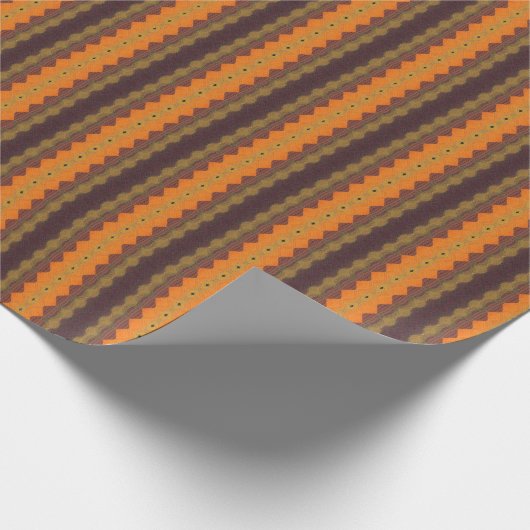 Orangefarbenes geometrisches Design Geschenkpapier (Ecke)
