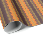 Orangefarbenes geometrisches Design Geschenkpapier (Rolleneckpunkt)
