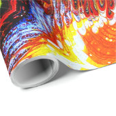 Orangefarbenes Geschenkpapier (Rolleneckpunkt)