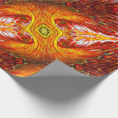 Orangefarbenes Geschenkpapier (Ecke)