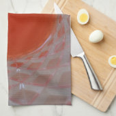 Orangefarbenes Getränk in Kristallglas Geschirrtuch (Viertel Falte)