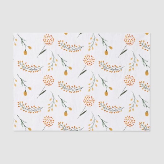 Orangefarbenes Gewebe Seidenpapier (Vorderseite)