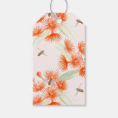 Orangefarbenes Glas Aquarellkunstgeschenk Geschenkanhänger (Vorderseite)