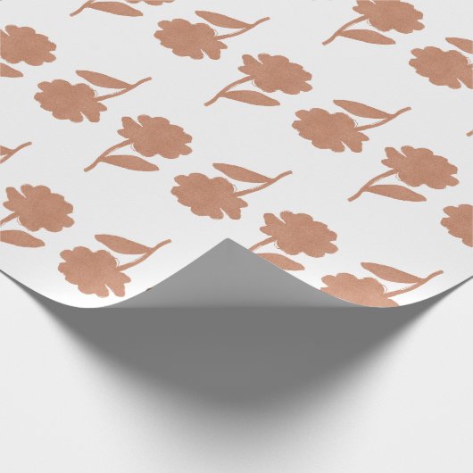 Orangefarbenes Glitzer Muster Design Einrichtung Geschenkpapier (Ecke)