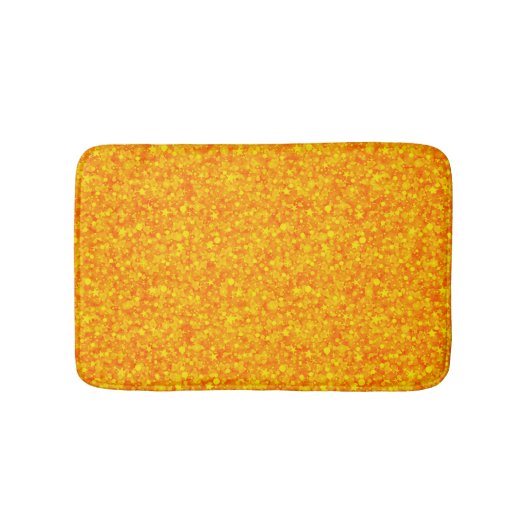 Orangefarbenes Glitzer- und Glitzern-Muster Badematte (Vorderseite)