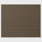 Orangefarbenes halloween geschenkpapier (Flach)