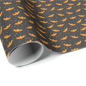 Orangefarbenes halloween geschenkpapier (Rolleneckpunkt)