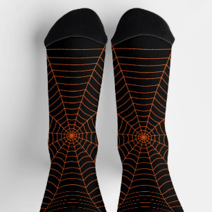 Orangefarbenes Halloween-Muster Socken