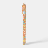 Orangefarbenes Handy iPhone 15 Hülle (Linke Seite)