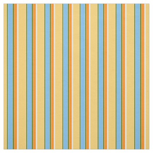 Orangefarbenes, hellblaues Streifen Muster Stoff (Muster)
