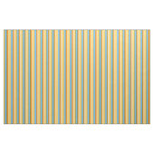 Orangefarbenes, hellblaues Streifen Muster Stoff (Fat Quarter (45,7 x 55,9 cm))