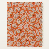 Orangefarbenes Herbstlaub- und Acornmuster Planer (Rückseite)