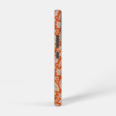 Orangefarbenes Herbstlaub- und Acornmuster Samsung Galaxy Hülle (Rechte Seite)